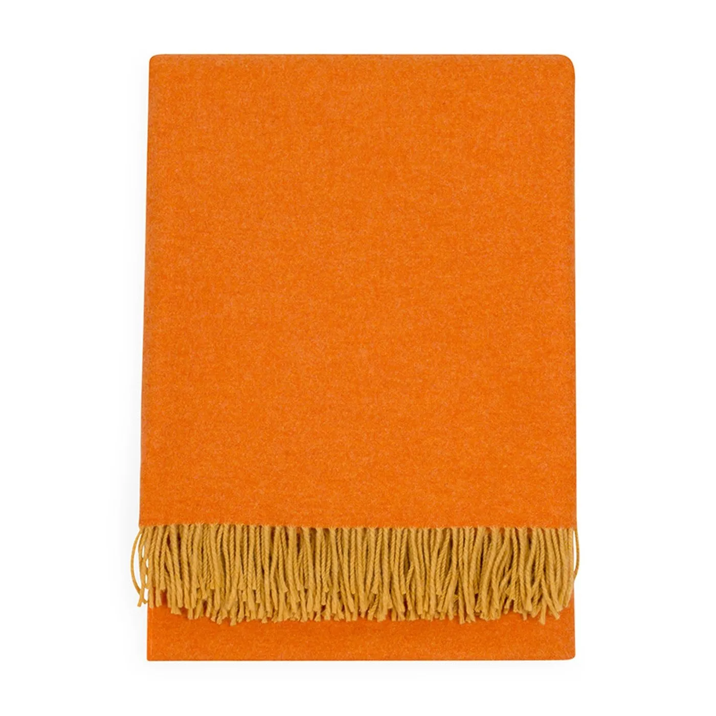 Heal's Two Tone Merino Throw Orange 1