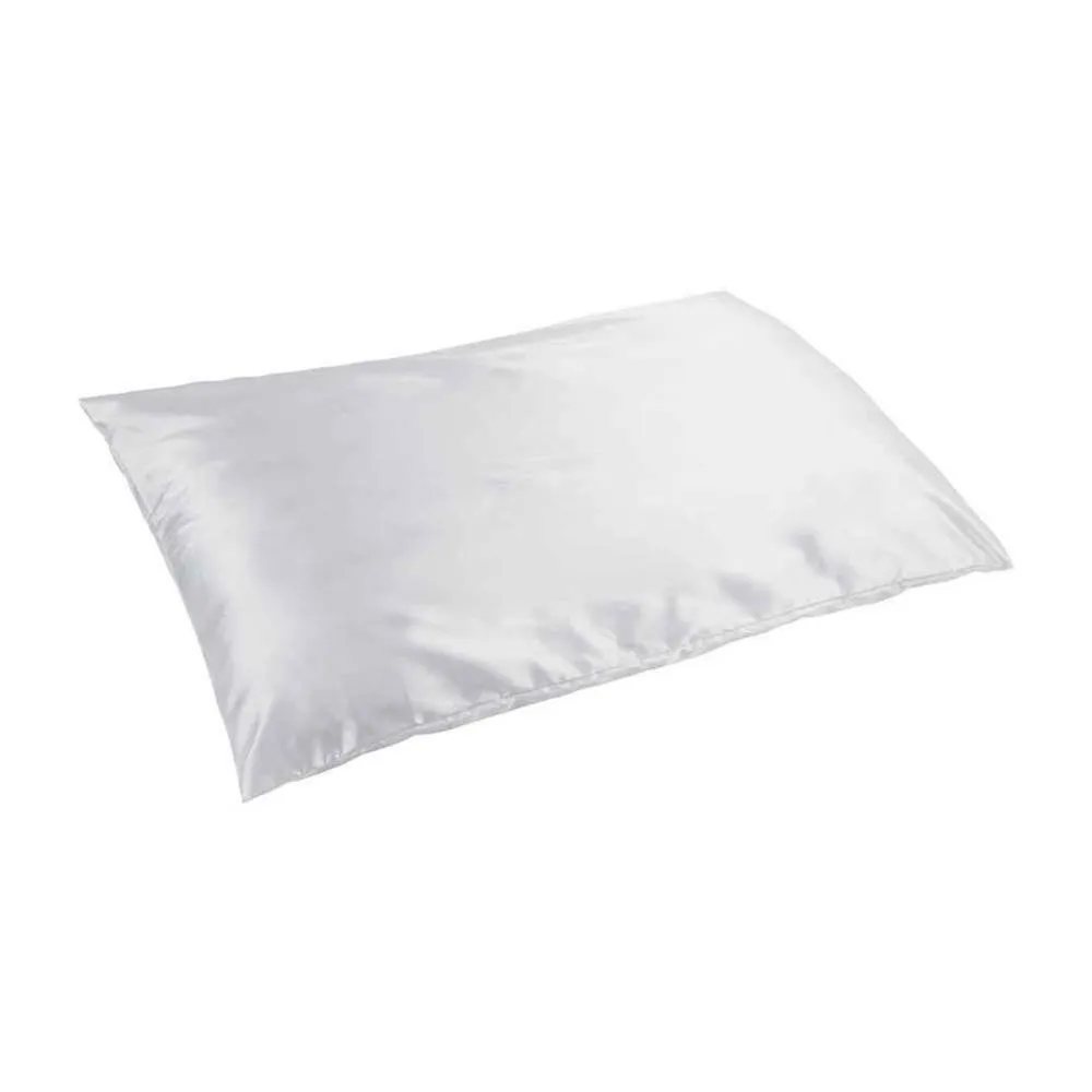 Towel City Satin Plain Pillowcase in White