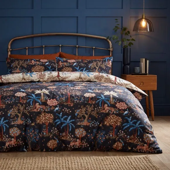Folk Trees Polycotton Duvet Cover & Pillowcase Set 1