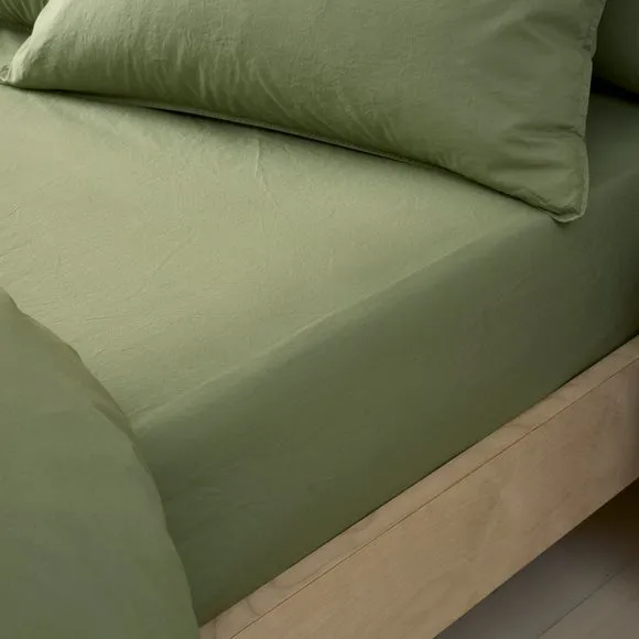 Soft Washed Cotton Fitted Sheet 1