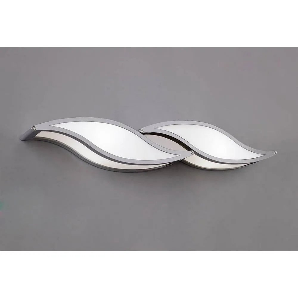 Netlighting Sintesys Wall Lamp GU10 2 Light Small Polished Chrome in Grey 2