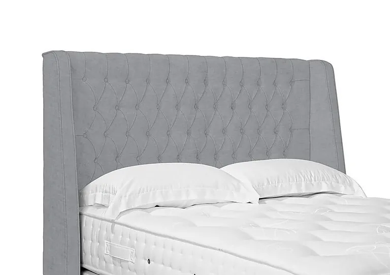 Artisan Collection Belgrave High Floor Standing Headboard - Double - Aston Silver