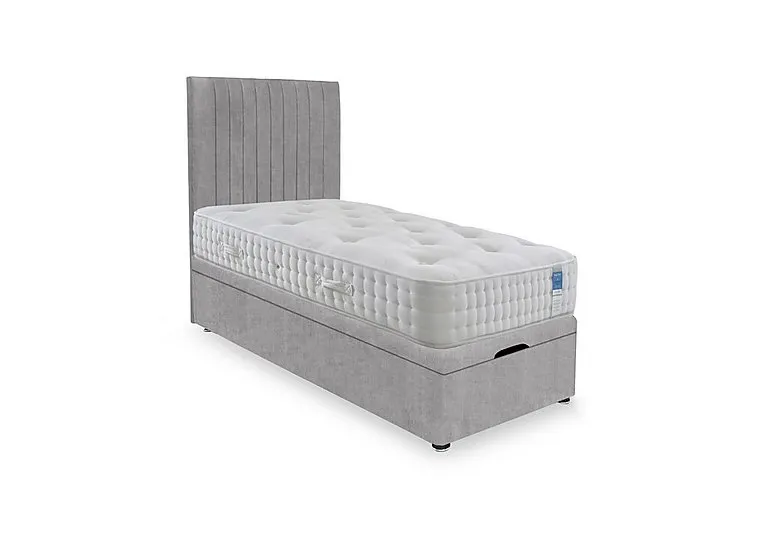 Ortho 2000 Manual End Ottoman Divan Set - Small Single - Lace Dolphin