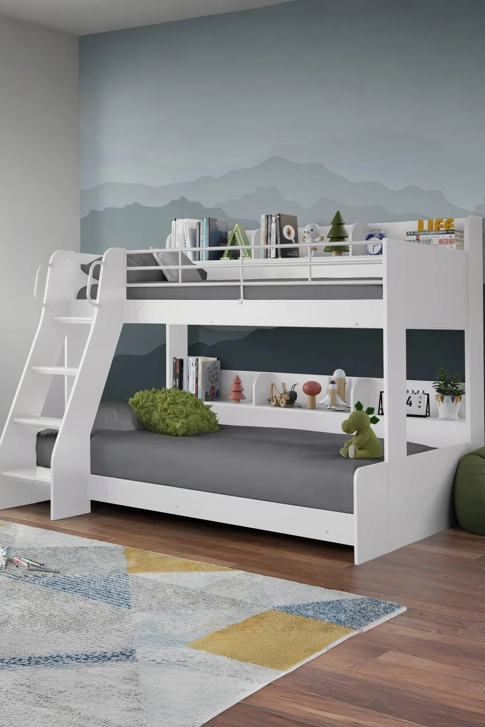 Julian Bowen Domino Triple Sleeper Bunk Bed in White 1