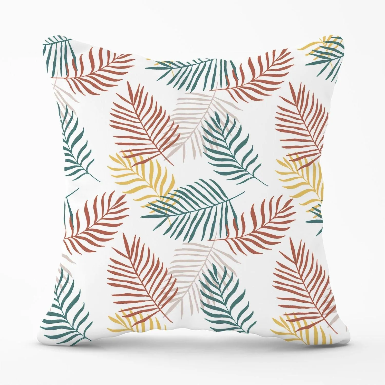 Warren Reed - Designer Palm Branches In Natural Colors Outdoor Cushion in Green