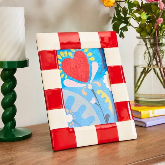 Striped Ceramic Photo Frame 1