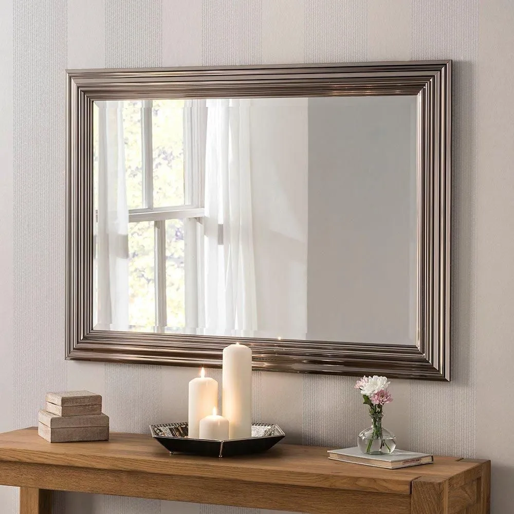 Yearn Mirrors Yearn Dark Chrome Wall Mirror 90.5x65cm in Metallics 4