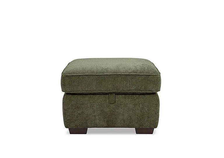 Relax Fabric Storage Footstool - Olive Green - Living Room Furniture - In Time for Christmas