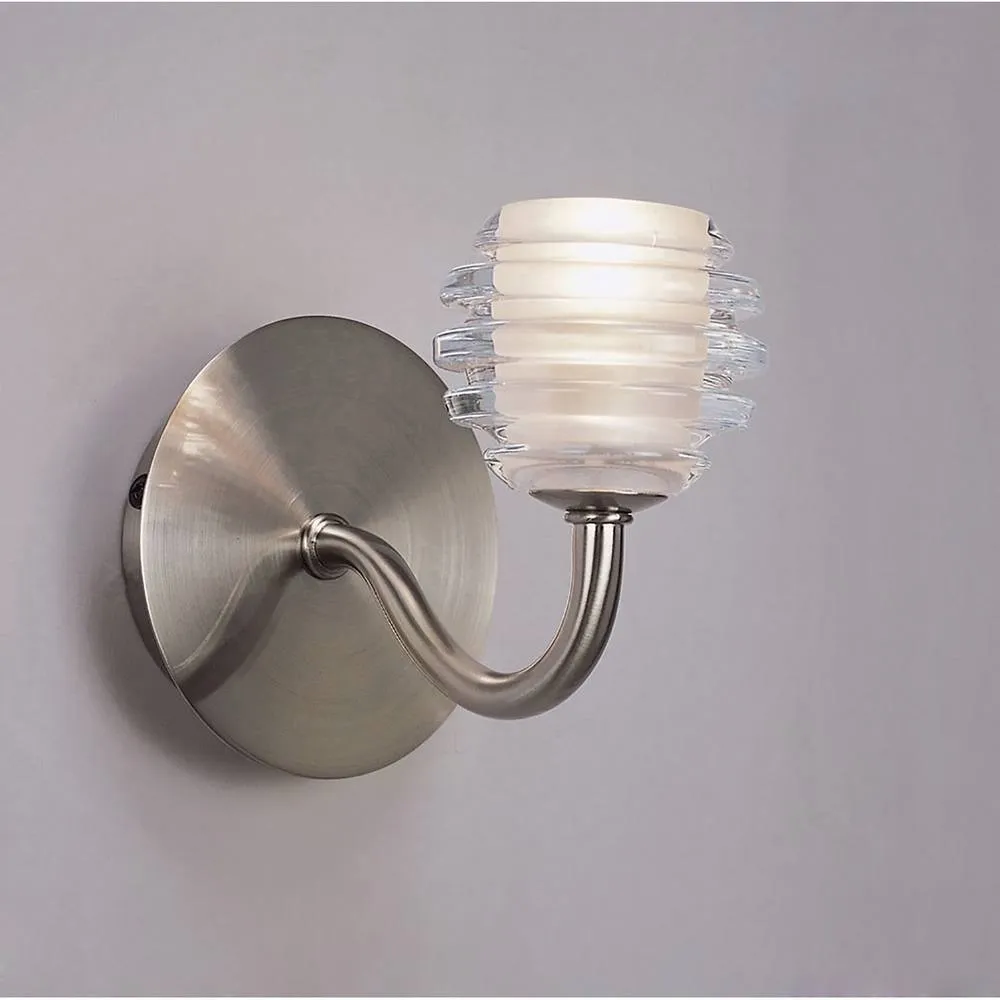 Netlighting Sphere Wall Lamp Switched G9 Satin Nickel in Grey 2