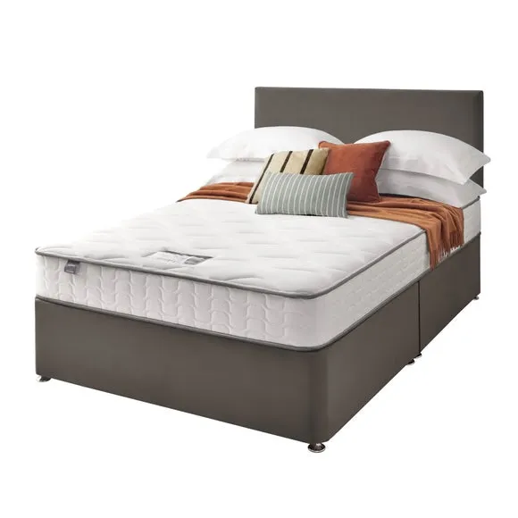 Silentnight Divan Bed With Velvet Paris Headboard and 800 Pocket Sprung Mattress 2