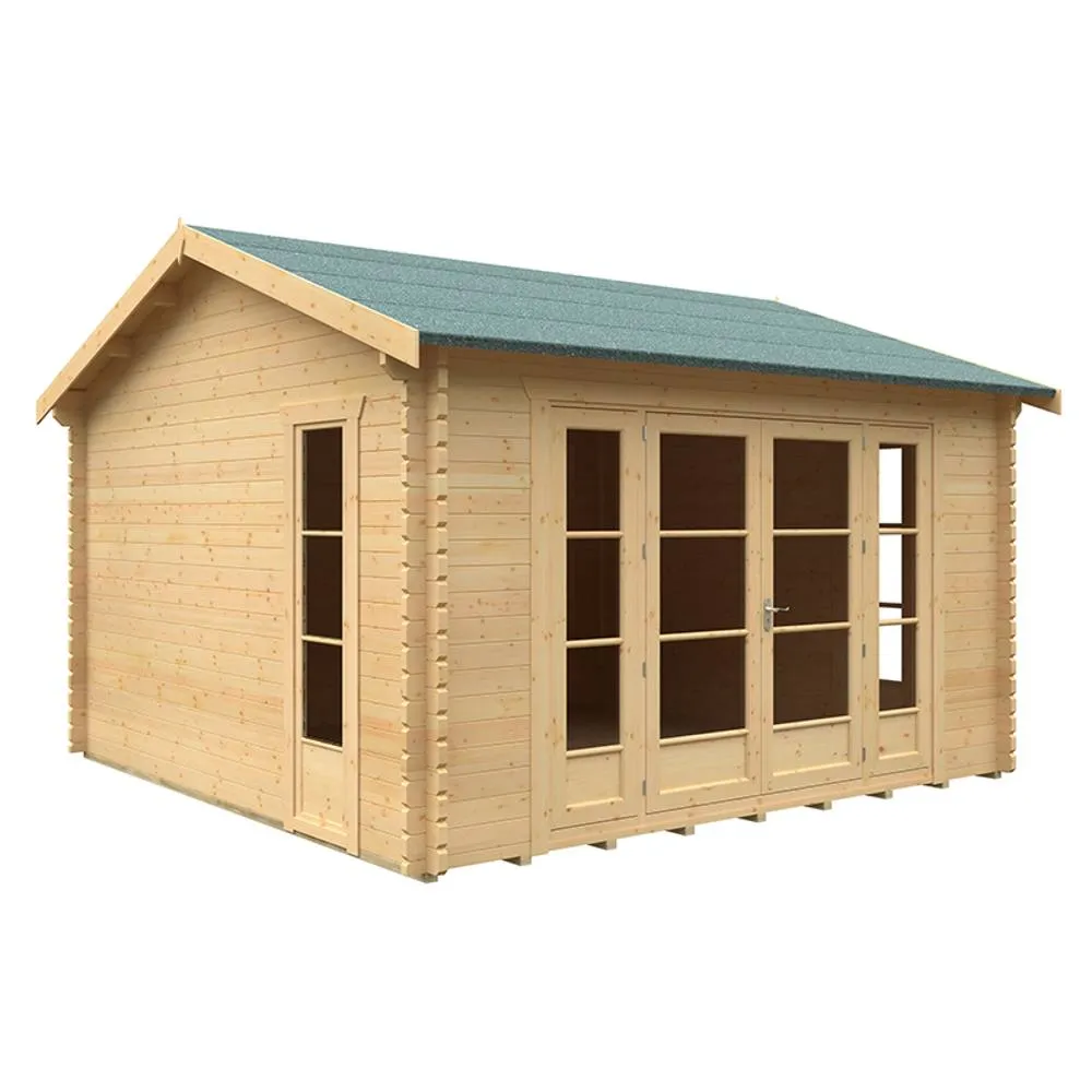Buttercup Farm 14x14 Bamber 44mm Cabin - L415 x W415 x H293.2 cm in Natural