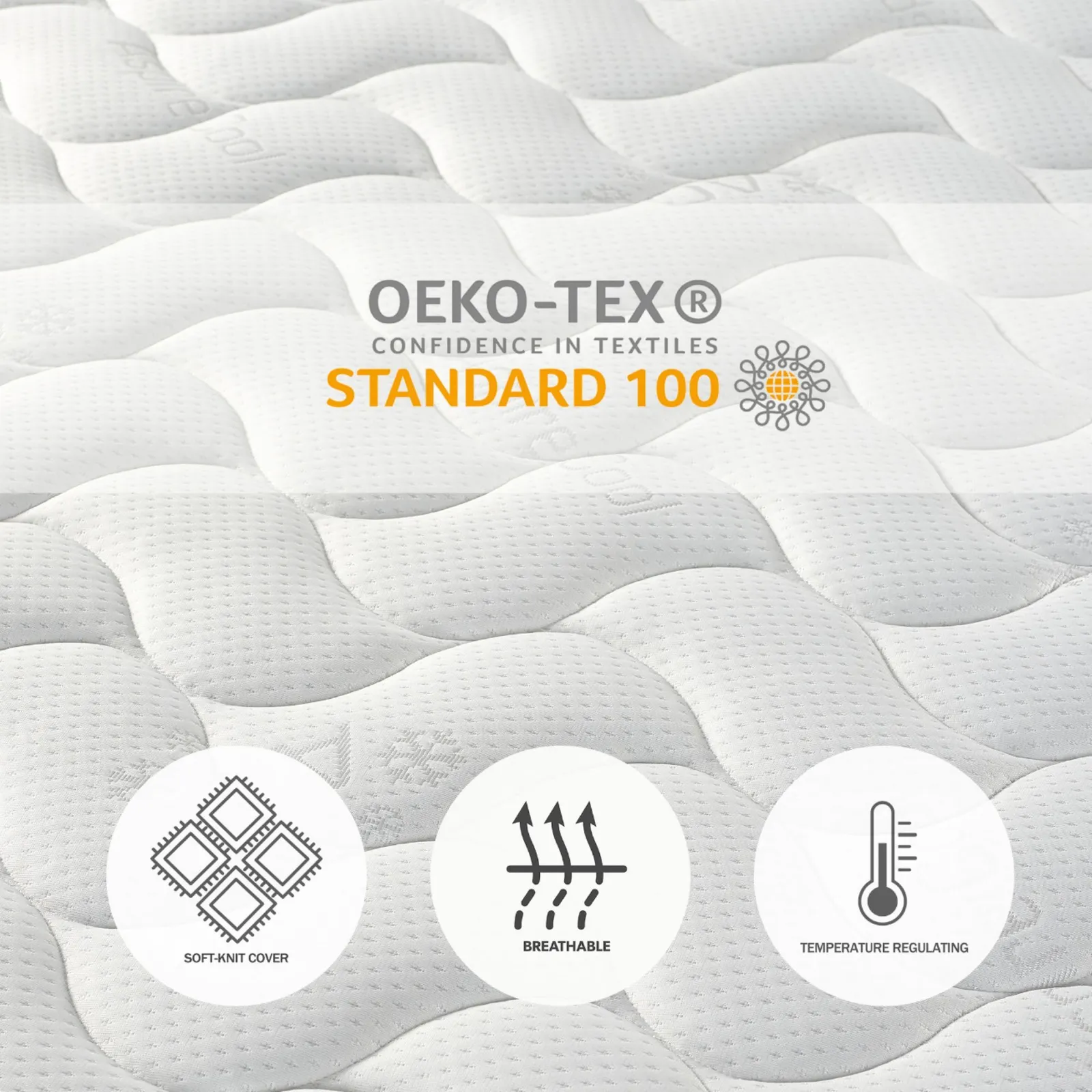Catherine Lansfield Tranquil Nights Hybrid Mattress in White 4
