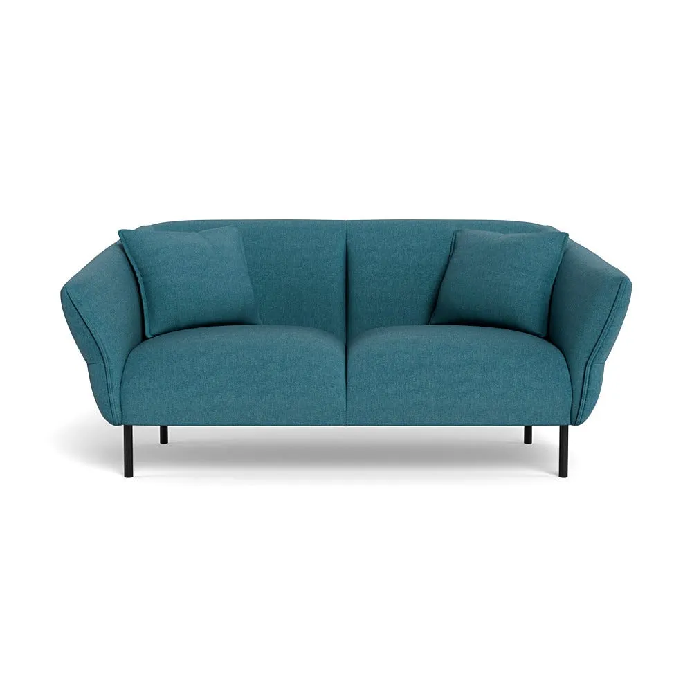 Heal's Alto 2 Seater Sofa Brushed Cotton Cadet Black Feet 1