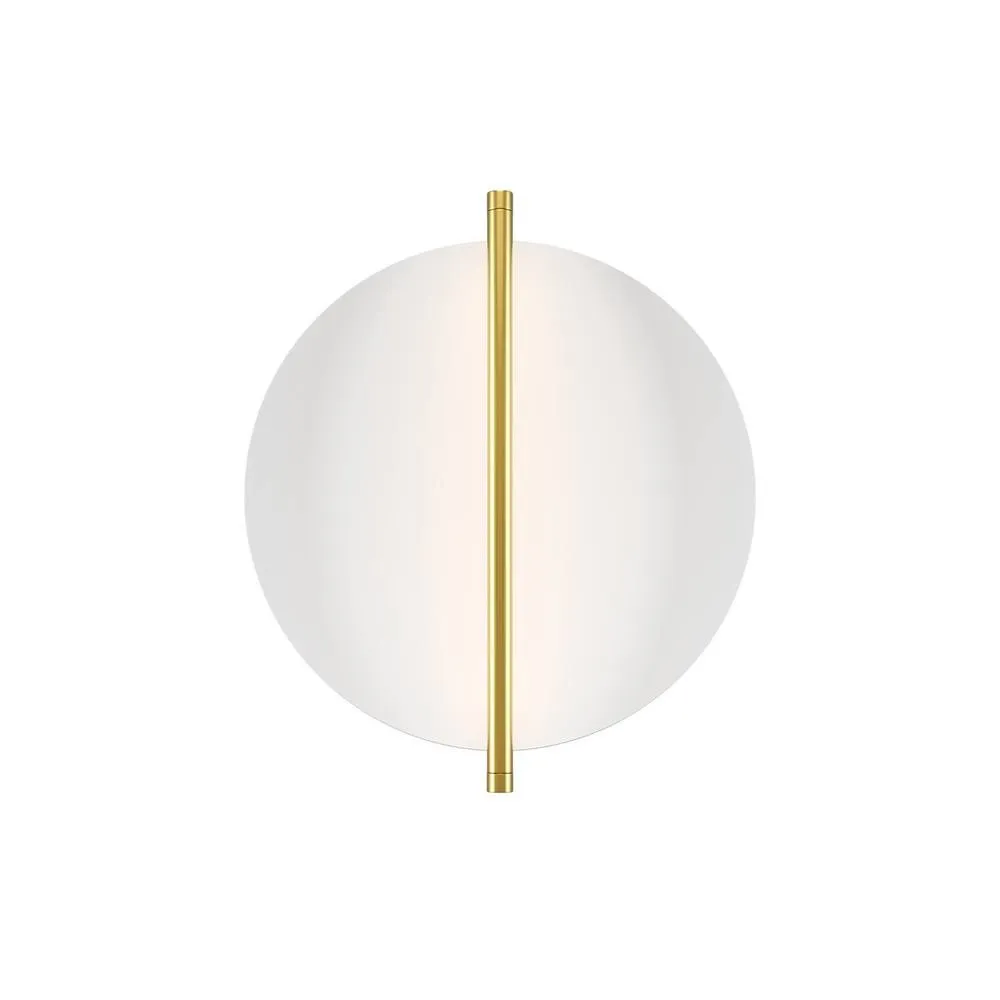 Netlighting Mira Modern Integrated LED Wall Lamp Gold 3000K 300lm White Shade