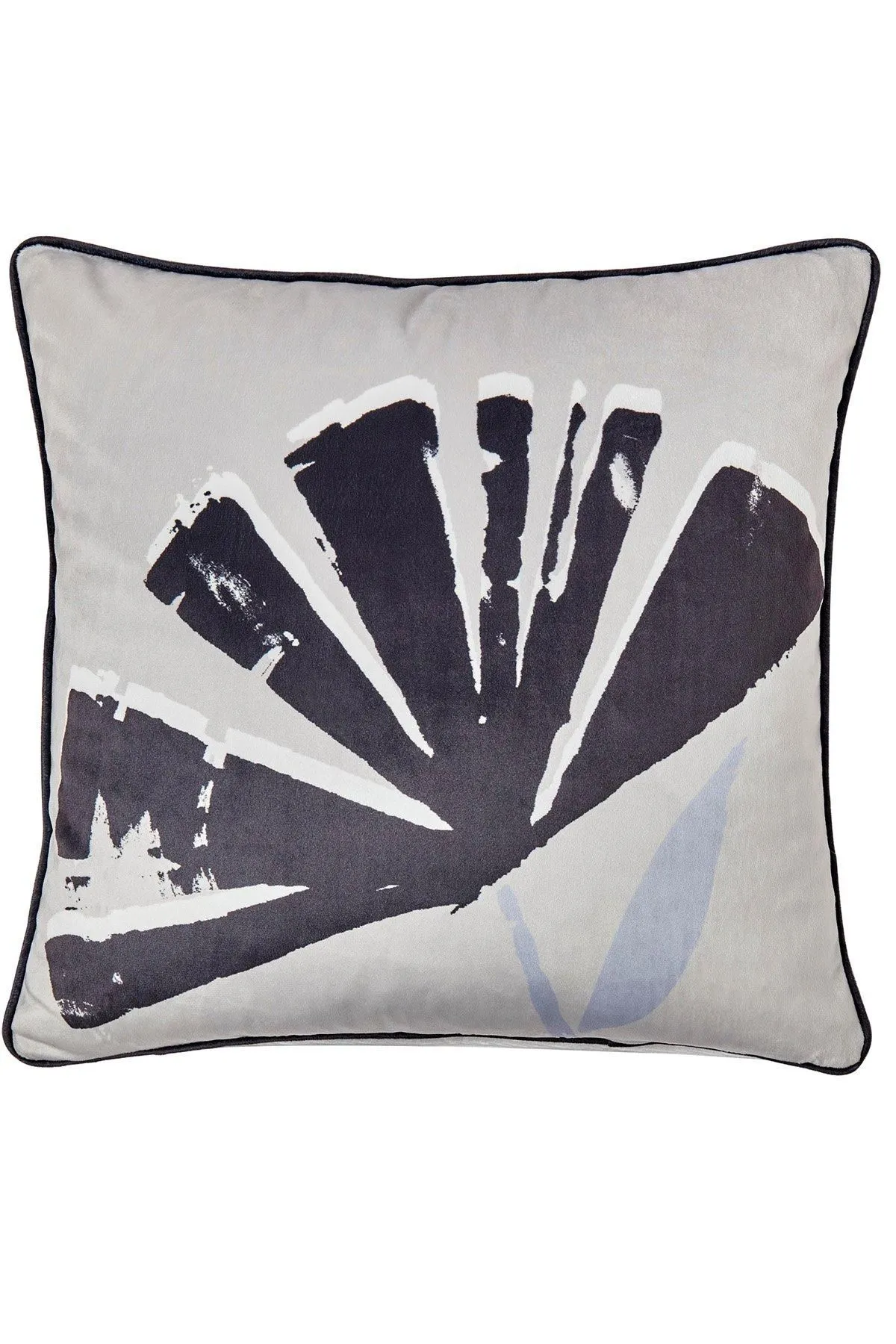 Fusion 'Alma' Soft Touch Velvet Filled Cushion in Natural 1