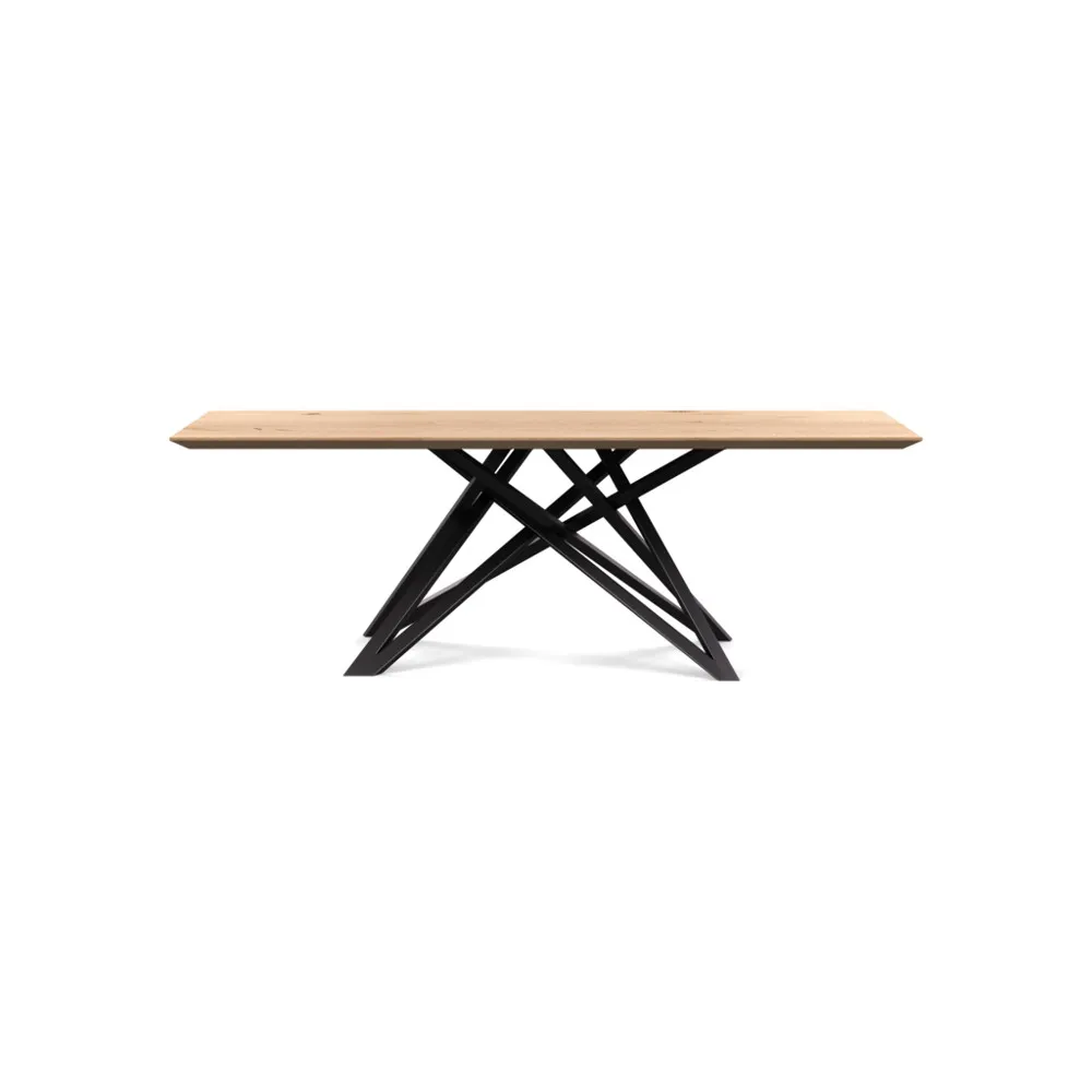 Heal's Vienna Dining Table 220x90cm Blonde Oiled Oak Chamfered Edge Filled 1