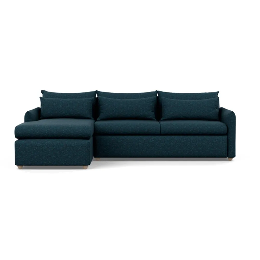 Heal's Pillow Large Left Hand Corner Chaise Brecon Ink Natural Feet