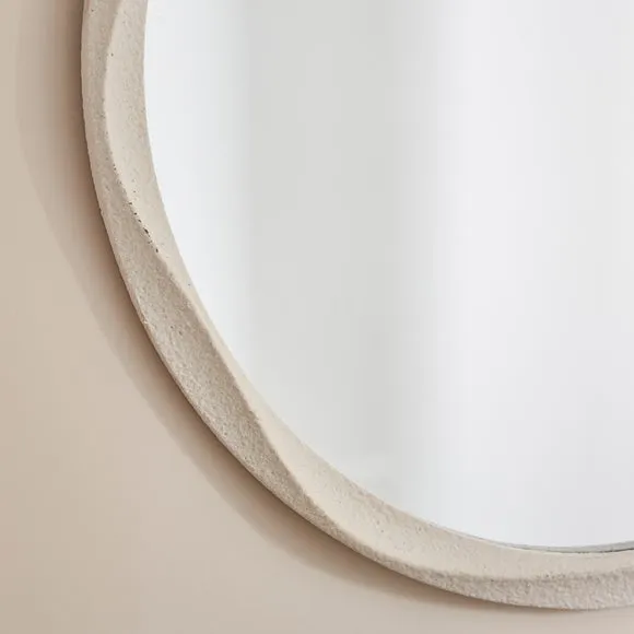 Round Pond Stone Effect Wall Mirror 2