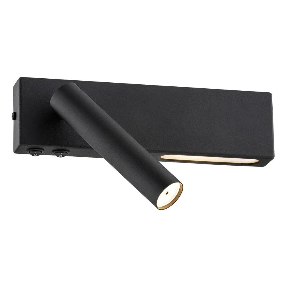 Netlighting Jasper Reading Wall Light Black Structure 3000K