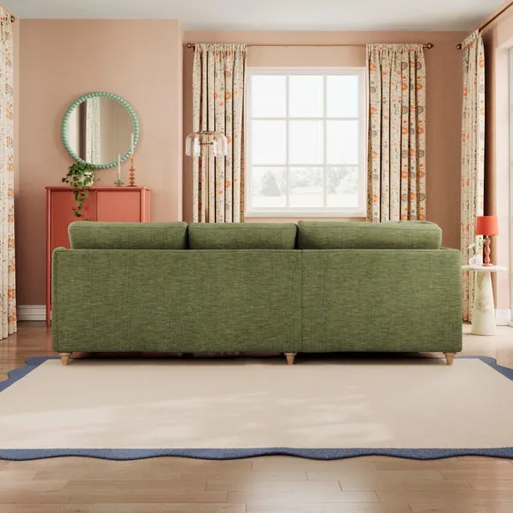 Hattie Slub Faux Linen Corner Sofa 3