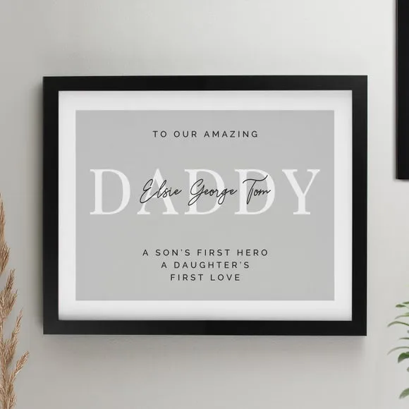 Personalised Free Text Poster Frame