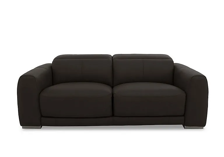 Edison Large Leather 3 Seater Sofa - Dark Chocolate