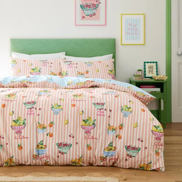 Fusion Summer Fruits Polycotton Duvet Cover & Pillowcase Set 1