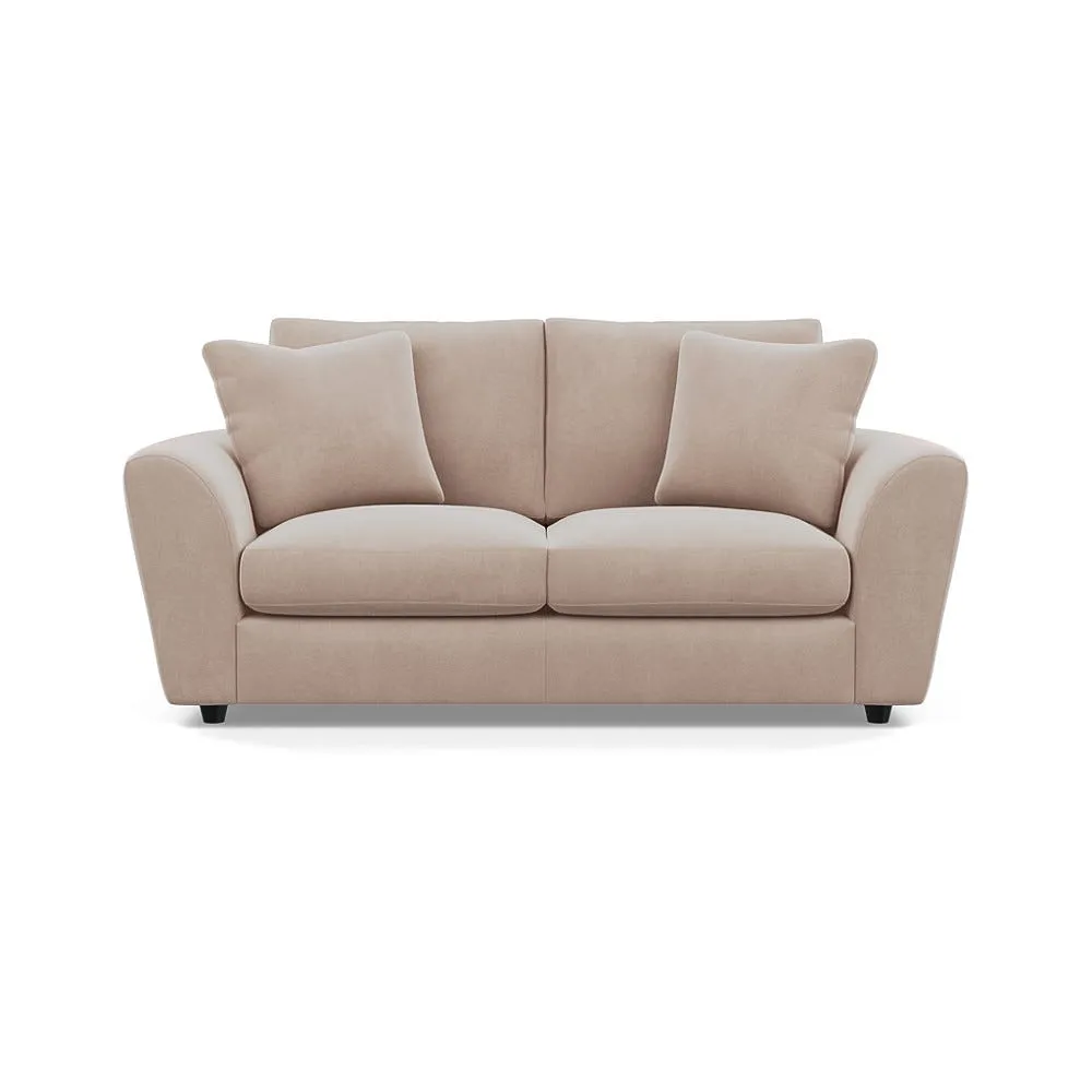 Heal's Snooze 3 Seater Sofa Smart Velvet Pebble Black Feet 1