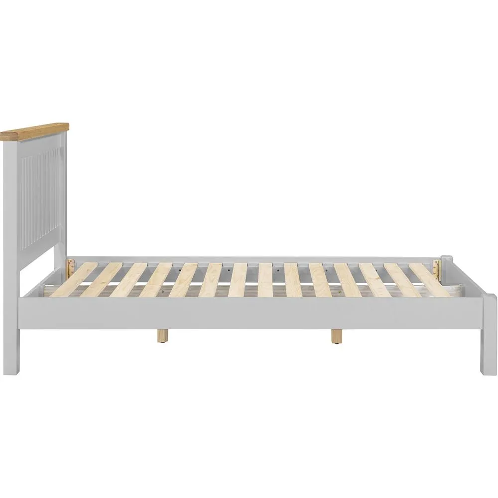 Seconique Windsor 5' Bed Low Foot End (Part Assembled) in Light Grey 4
