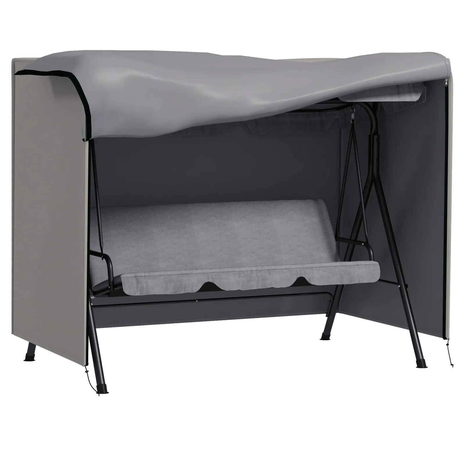 OUTSUNNY Garden Furniture Protector Patio Swing Chair Cover in Light Grey 2
