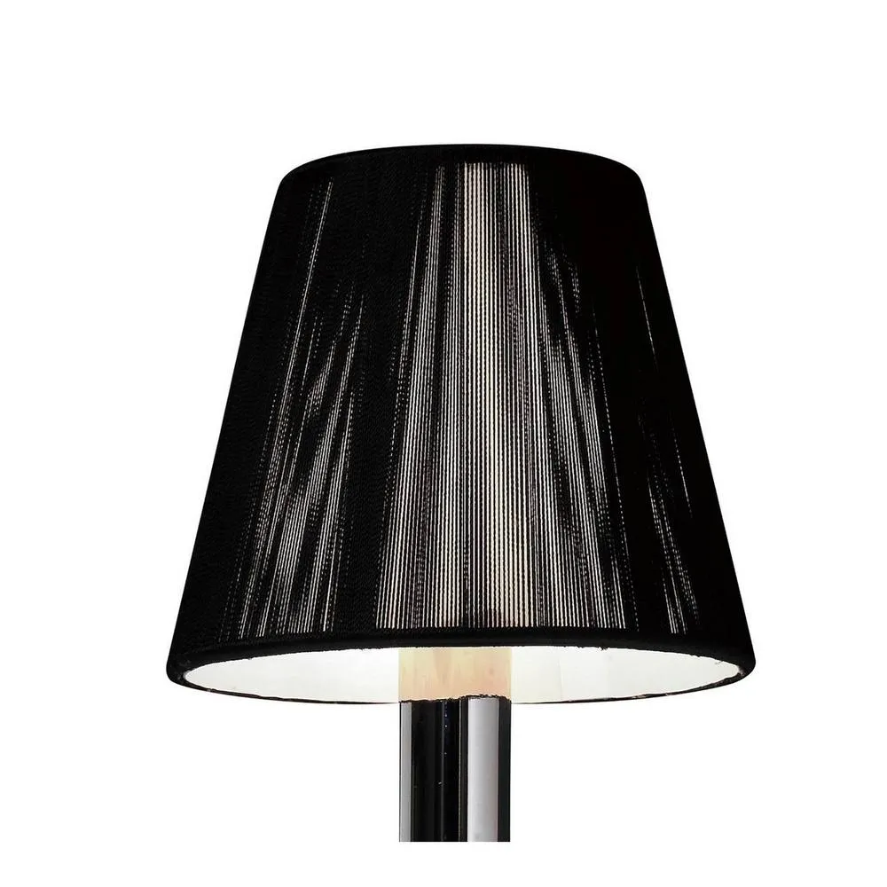 Netlighting Acanto Wall Lamp Switched 1 Light E14 Polished Chrome With Black Shade 5