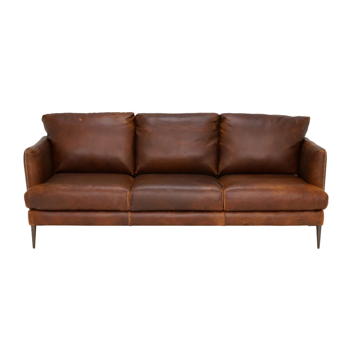 Acacia Sofa, Brown Leather | Barker & Stonehouse