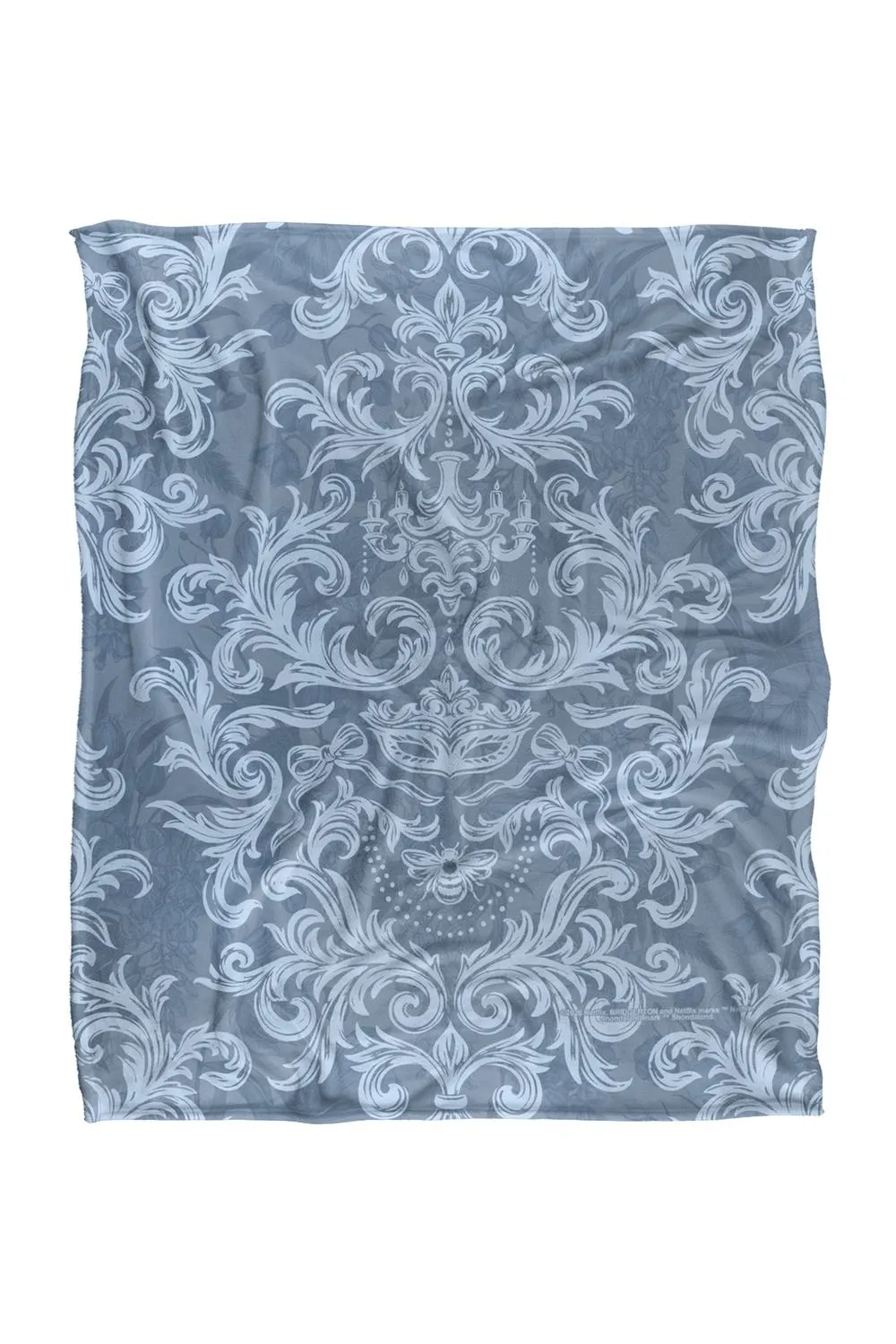 Netflix Bridgerton Bee Mask Damask Pattern Soft Throw Blanket 152 X 127 Cm