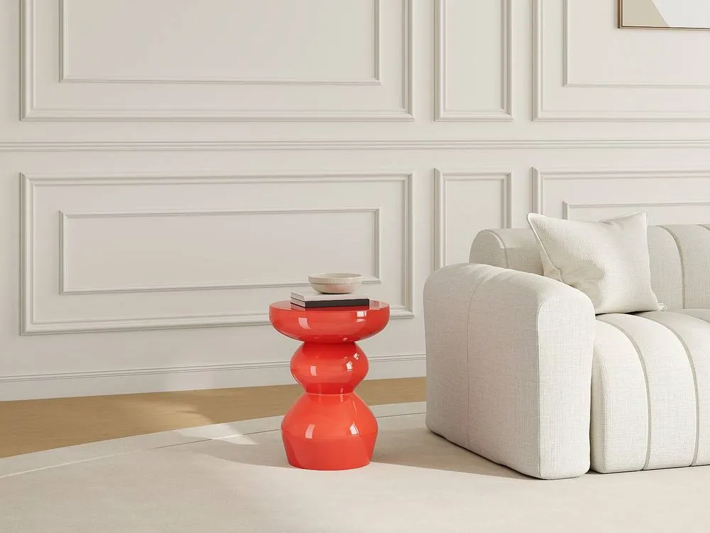 Vente-unique Metal Side Table - Bright Orange - ORIFA