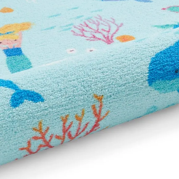 Catherine Lansfield Kids Mermaid Blue Circle Rug 3