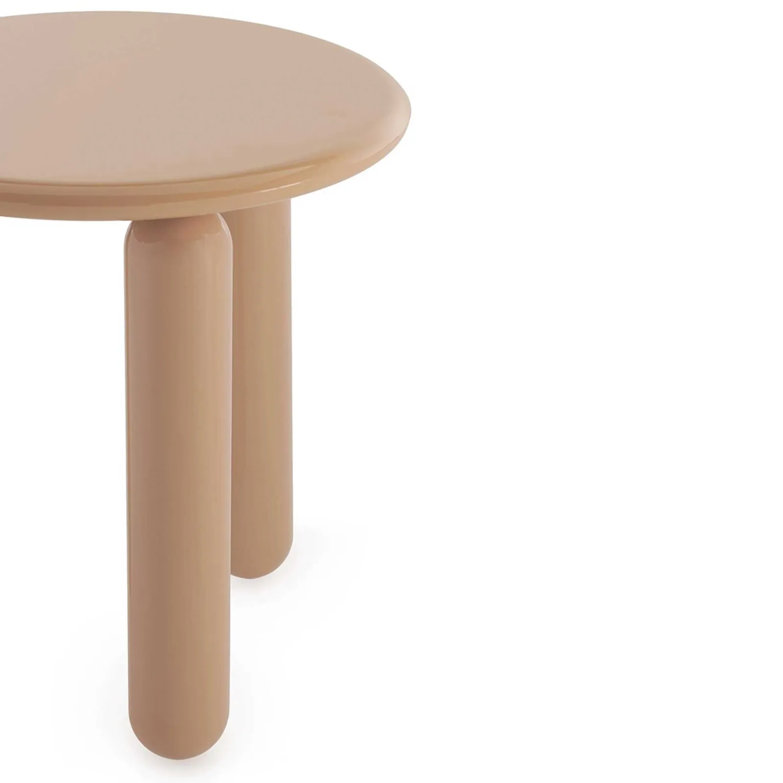 Kartell Undique Mas Side Table 48X48X51 Powder, Round, Neutral Wood | Barker & Stonehouse 5