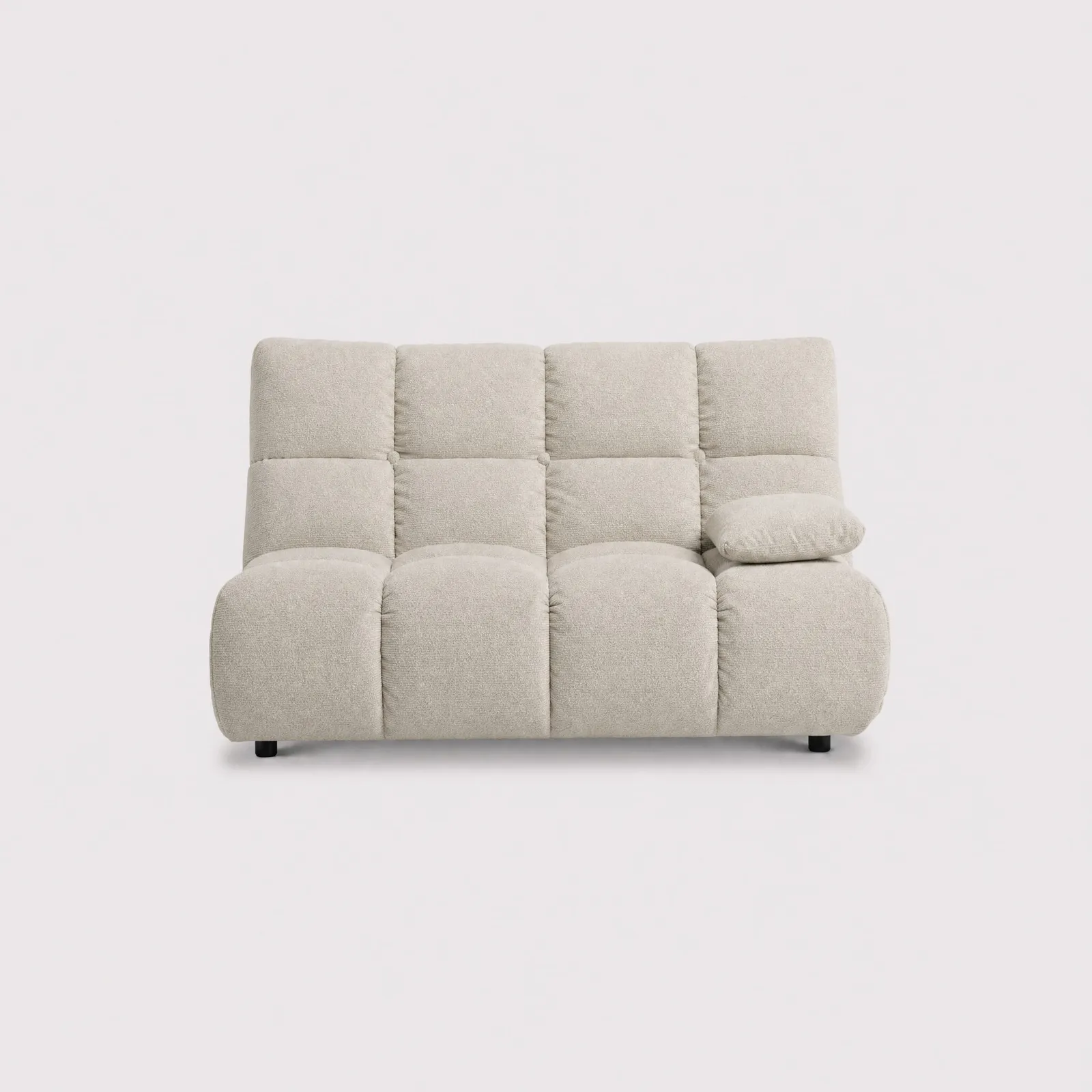 Bryce 2 Seater With Armrest Right Modular Sofa, Neutral Fabric | Barker & Stonehouse 1