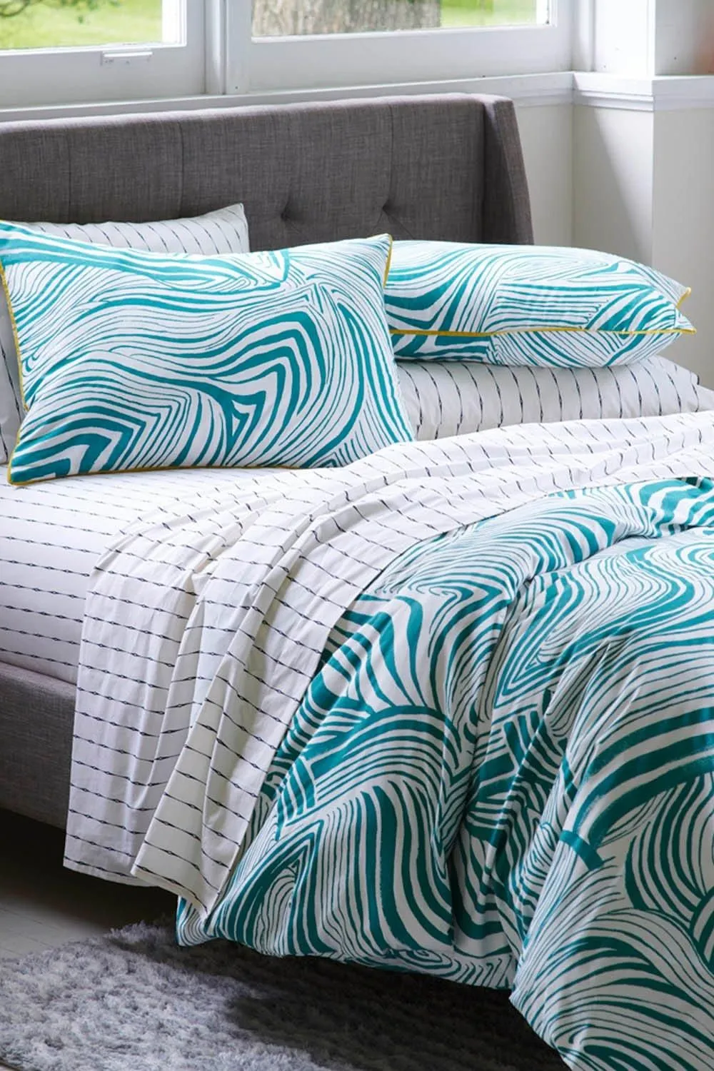 Martex Green Zebra Marble Duvet Cover Set 2