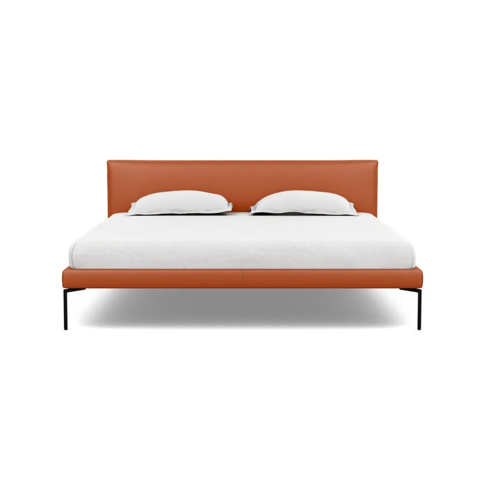 Heal's Matera Bedstead Super King Leather Hide Tobacco 7179
