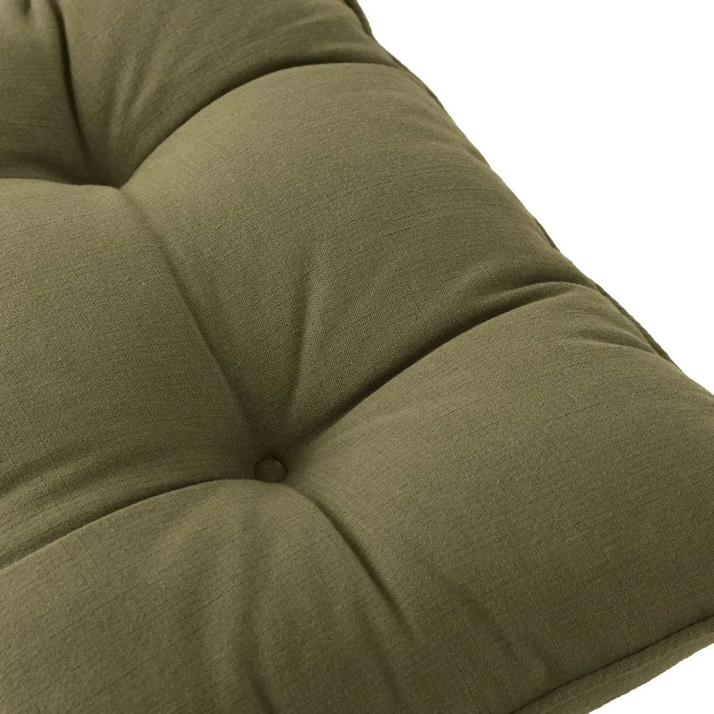 Yard Slub Cotton 2-Pack Plain Indoor/Outdoor Seat Pads in Khaki 5