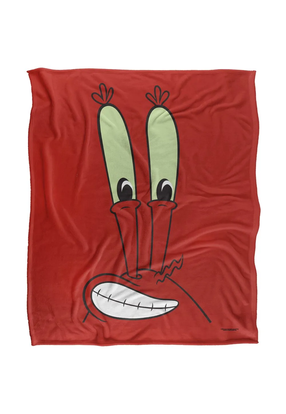 Spongebob Mr. Krab Face Silky Touch Super Soft Throw Blanket 152 X 127 cm in White
