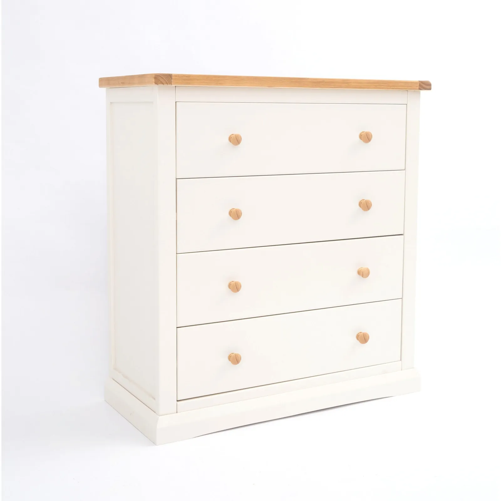 Cabinet Bits Castelli 4 Drawer Chest of Drawers Wood Knob in Off-White 2