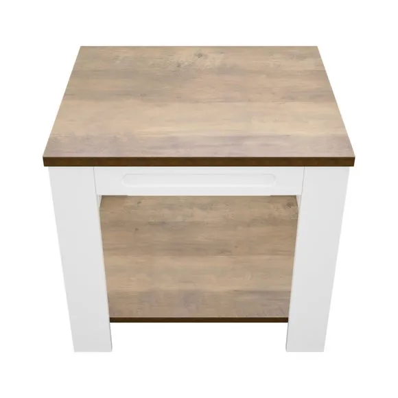Return - White Sands Side Table, Satin White 3