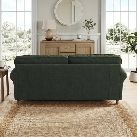 Flori Tonal Plush Chenille 3 Seater Sofa 3