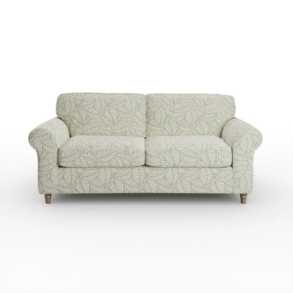 Flori Woven Leaf Fabric 3 Seater Sofa 6