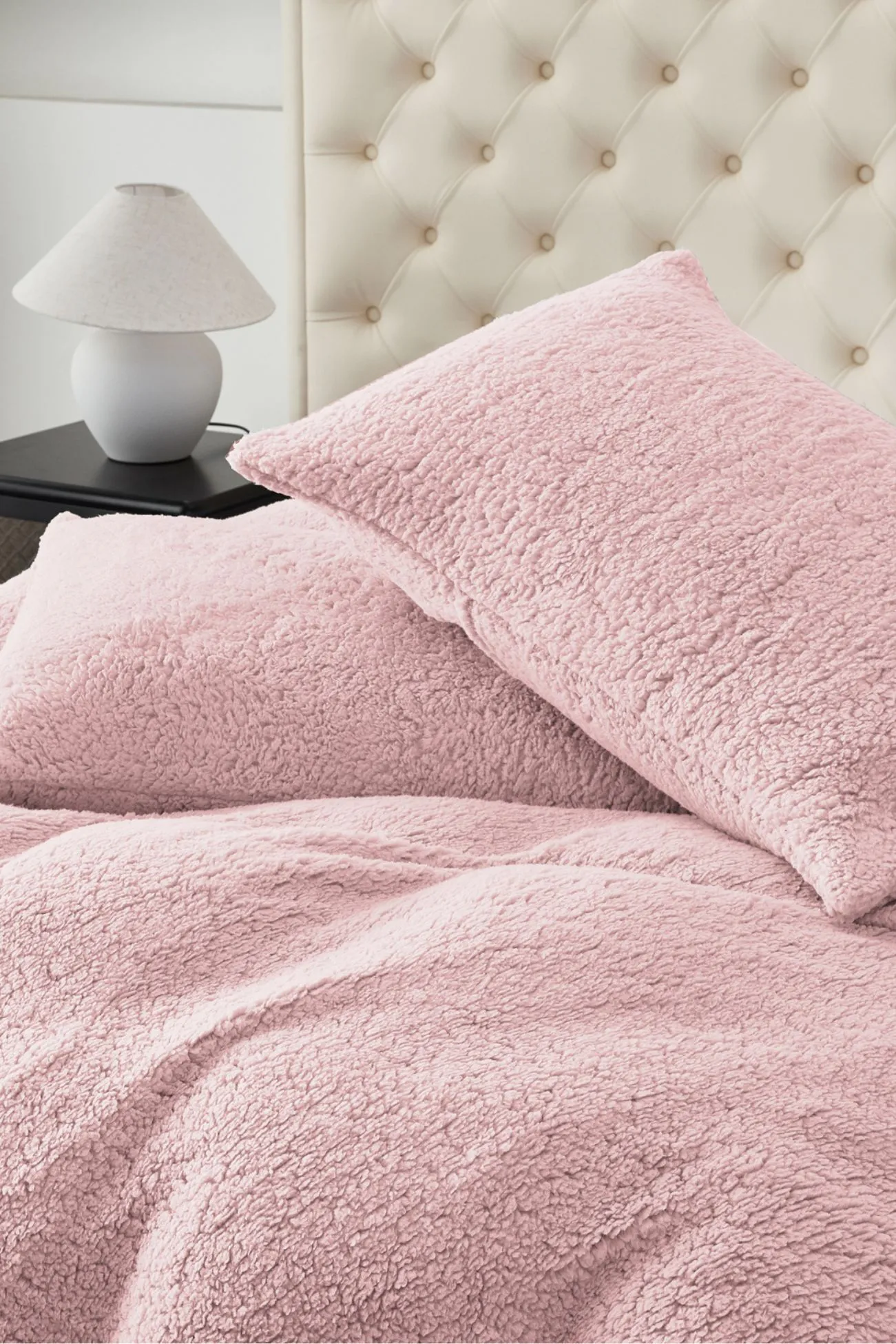 Ezysleep Winter Warm Soft Teddy Fleece Duvet Set in Pink 2