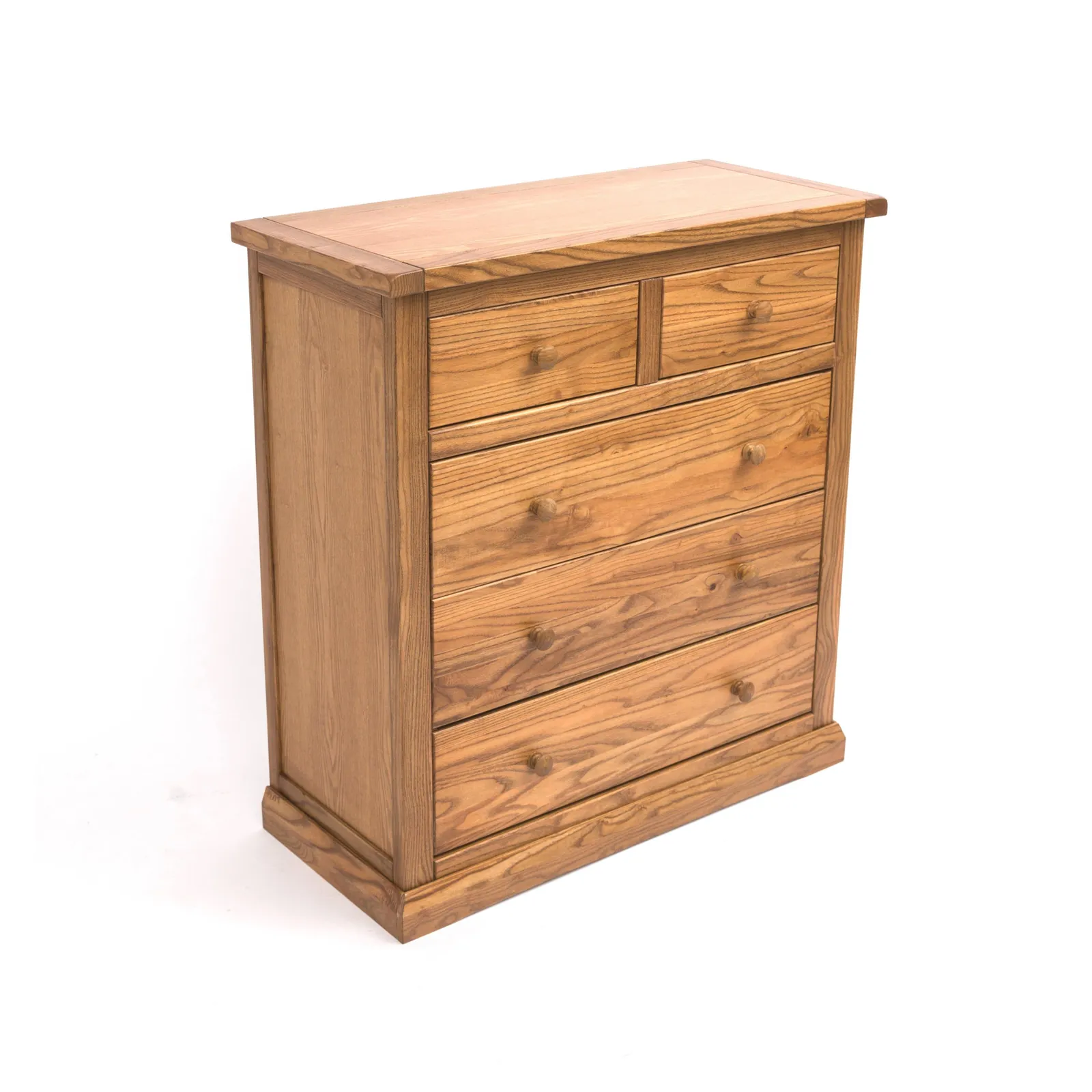 Cabinet Bits Salerno 5 Drawer Chest of Drawers Wood Knob in Natural 3