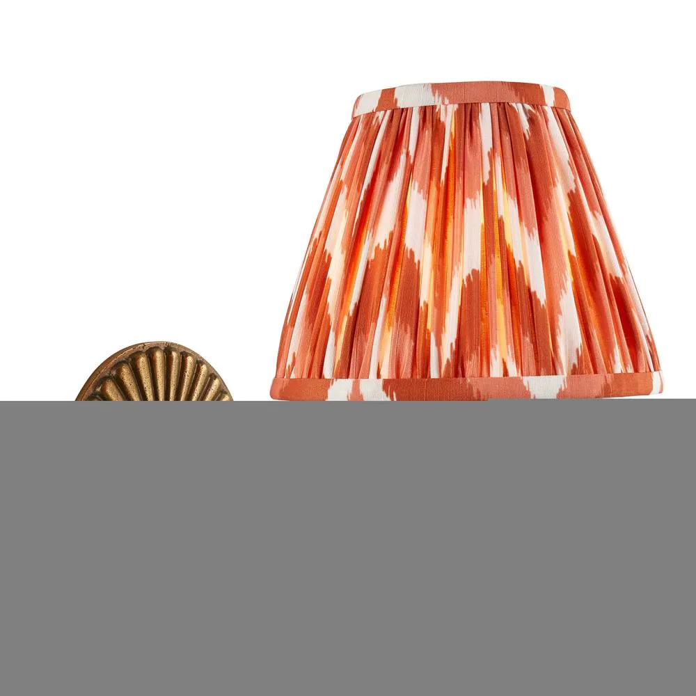 Netlighting Dahlia Curve & Zigzag 16cm Wall Lamp Antique Brass Apricot Orange in Gold