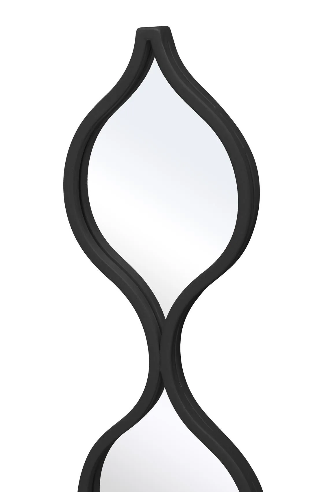 MirrorOutlet Black Metal Framed Tear Drop Wall Mirror 49" X 6" (124CM X 15CM) 6