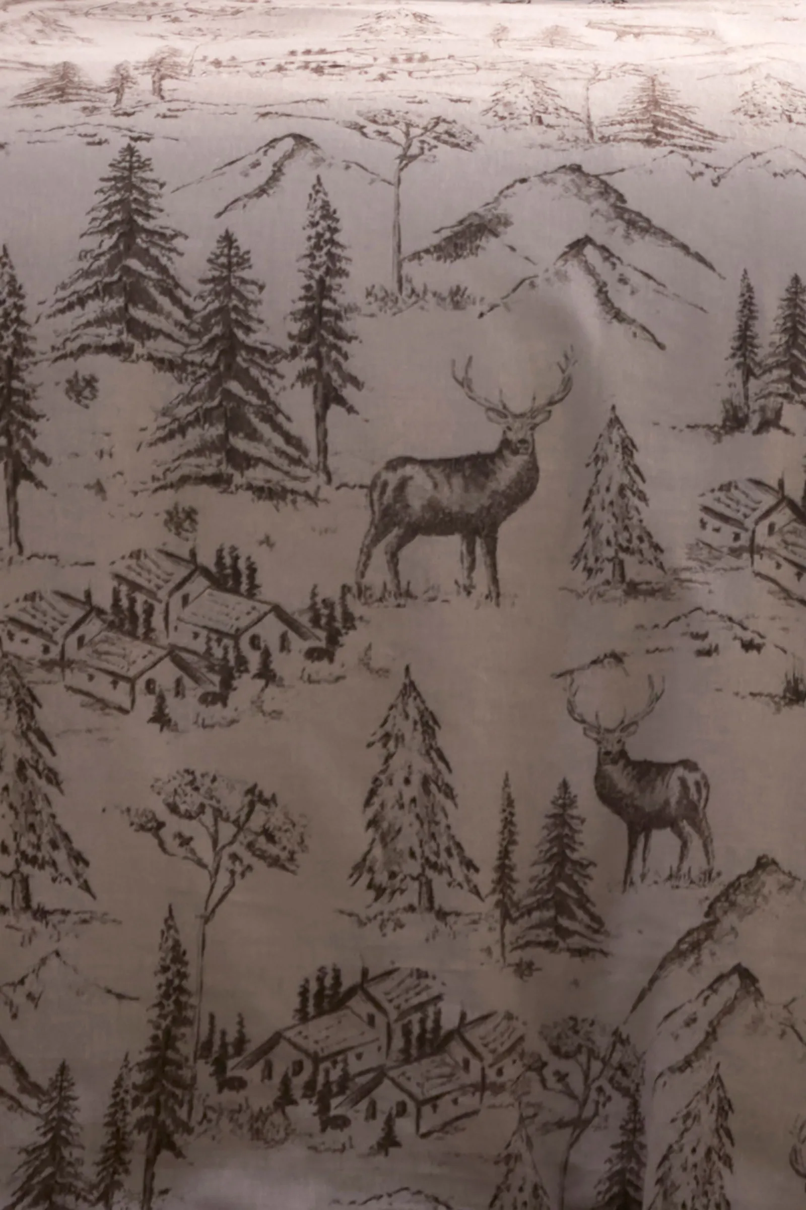 Dreams & Drapes 'Alpine Stag' Brushed Cotton Duvet Cover Set in Natural 3